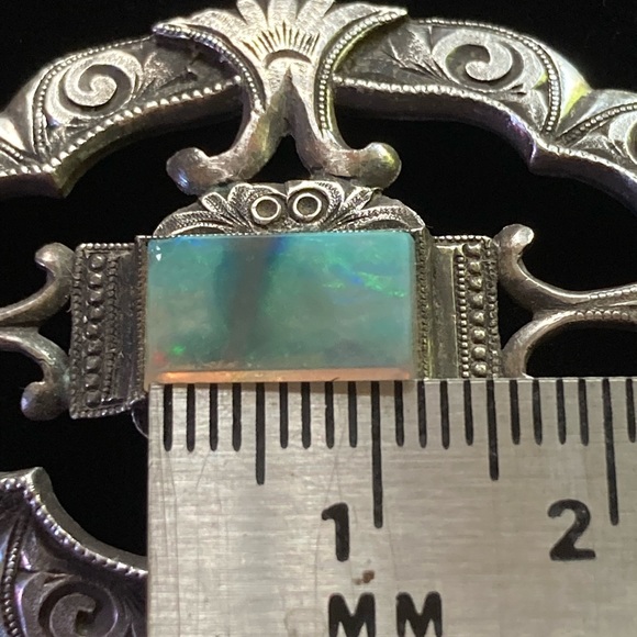 Antique silver and boulder opal pendant - Picture 4 of 14